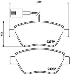 BREMBO Set placute frana, frana disc FIAT PUNTO EVO (199) (2008 - 2016) BREMBO P 23 108