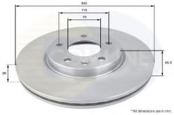 COMLINE Disc frana CHEVROLET CRUZE (J300) (2009 - 2016) COMLINE ADC1153V