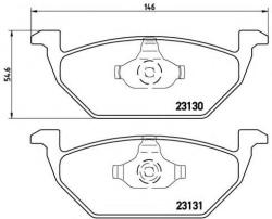 BREMBO Set placute frana, frana disc VW FOX (5Z1, 5Z3) (2003 - 2016) BREMBO P 85 041