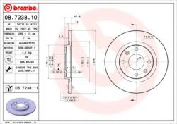 BREMBO Disc frana CITROEN C3 II (2009 - 2016) BREMBO 08.7238. 11