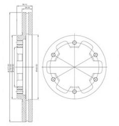 DELPHI Disc frana NISSAN TERRANO II (R20) (1992 - 2007) DELPHI BG3422