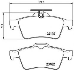 BREMBO Set placute frana, frana disc SAAB 9-3 Combi (YS3F) (2005 - 2016) BREMBO P 59 042