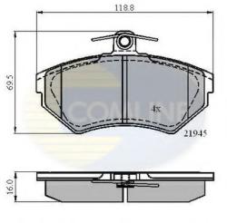 COMLINE Set placute frana, frana disc SEAT TOLEDO I (1L) (1991 - 1999) COMLINE CBP0989