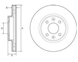 DELPHI Disc frana RENAULT CLIO IV Grandtour (2013 - 2016) DELPHI BG4570C