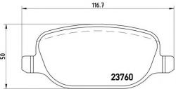 BREMBO Set placute frana, frana disc ALFA ROMEO 159 (939) (2005 - 2011) BREMBO P 23 109