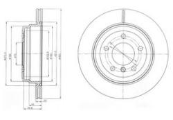 DELPHI Disc frana BMW Seria 3 Touring (E91) (2005 - 2012) DELPHI BG4243C