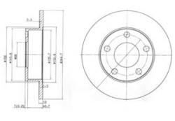 DELPHI Disc frana AUDI A4 Avant (8E5, B6) (2001 - 2004) DELPHI BG3381