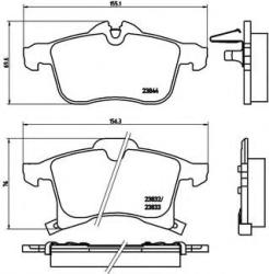 BREMBO Set placute frana, frana disc OPEL ASTRA H Combi (L35) (2004 - 2016) BREMBO P 59 045