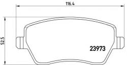 BREMBO Set placute frana, frana disc RENAULT CLIO III Grandtour (KR0/1) (2008 - 2012) BREMBO P 68 033