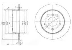 DELPHI Disc frana MERCEDES A-CLASS (W168) (1997 - 2004) DELPHI BG3710