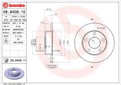 BREMBO Disc frana AUDI A4 Avant (8D5, B5) (1994 - 2001) BREMBO 08.8408. 11