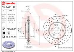 BREMBO Disc frana MERCEDES C-CLASS T-Model (S203) (2001 - 2007) BREMBO 09.8411. 1X
