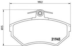 BREMBO Set placute frana, frana disc VW POLO (6N1) (1994 - 1999) BREMBO P 85 032