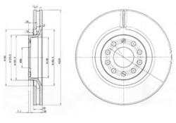 DELPHI Disc frana AUDI A6 (4F2, C6) (2004 - 2011) DELPHI BG3714