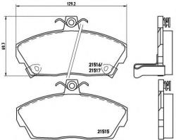 BREMBO Set placute frana, frana disc HONDA CIVIC VI Hatchback (EJ, EK) (1995 - 2001) BREMBO P 28 020