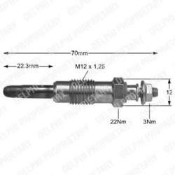 DELPHI Bujie incandescenta MERCEDES E-CLASS (W124) (1993 - 1995) DELPHI HDS352