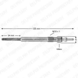 DELPHI Bujie incandescenta AUDI A6 (4F2, C6) (2004 - 2011) DELPHI HDS374