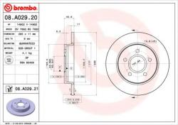 BREMBO Disc frana FORD FOCUS C-MAX (2003 - 2007) BREMBO 08. A029.21