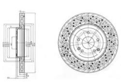 DELPHI Disc frana MERCEDES C-CLASS T-Model (S203) (2001 - 2007) DELPHI BG3985C