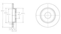 DELPHI Disc frana AUDI A4 Avant (8D5, B5) (1994 - 2001) DELPHI BG3673