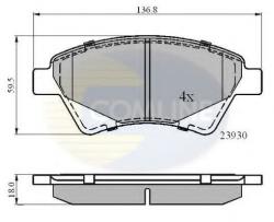 COMLINE Set placute frana, frana disc RENAULT MEGANE II (BM0/1, CM0/1) (2002 - 2011) COMLINE CBP01160