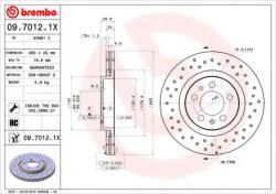 BREMBO Disc frana VW BORA (1J2) (1998 - 2005) BREMBO 09.7012. 1X