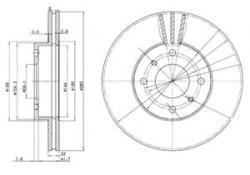 DELPHI Disc frana NISSAN ALMERA II (N16) (2000 - 2016) DELPHI BG3596