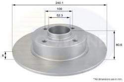 COMLINE Disc frana RENAULT TWINGO II (CN0) (2007 - 2014) COMLINE ADC1555