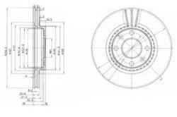 DELPHI Disc frana RENAULT MEGANE I Scenic (JA0/1) (1996 - 2001) DELPHI BG2625