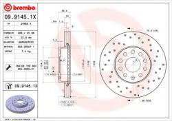 BREMBO Disc frana AUDI A3 (8V1) (2012 - 2016) BREMBO 09.9145. 1X