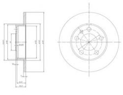 DELPHI Disc frana AUDI A2 (8Z0) (2000 - 2005) DELPHI BG3034C