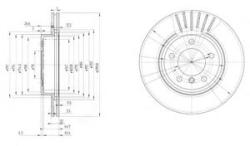 DELPHI Disc frana BMW Seria 3 Cupe (E46) (1999 - 2006) DELPHI BG3527C