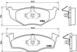 BREMBO Set placute frana, frana disc SKODA FABIA I (6Y2) (1999 - 2008) BREMBO P 85 025