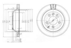 DELPHI Disc frana VW TOUAREG (7LA, 7L6, 7L7) (2002 - 2010) DELPHI BG3775C