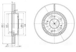 DELPHI Disc frana HONDA CR-V II (RD) (2001 - 2006) DELPHI BG3720