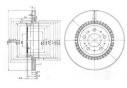 DELPHI Disc frana VOLVO XC90 I (2002 - 2016) DELPHI BG3782C