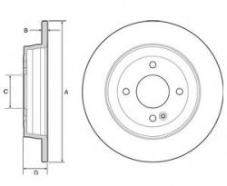 DELPHI Disc frana KIA RIO III limuzina (UB) (2010 - 2016) DELPHI BG4564