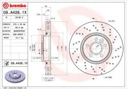 BREMBO Disc frana VOLVO S80 II (AS) (2006 - 2016) BREMBO 09. A426.1X