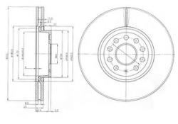 DELPHI Disc frana VW CADDY III Combi (2KB, 2KJ, 2CB, 2CJ) (2004 - 2016) DELPHI BG3953C