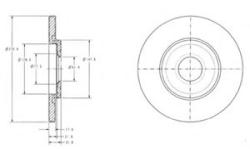 DELPHI Disc frana CITROEN C3 Pluriel (HB) (2003 - 2016) DELPHI BG3421