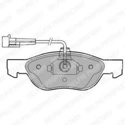 DELPHI Set placute frana, frana disc FIAT MAREA (185) (1996 - 2007) DELPHI LP1413