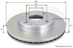 COMLINE Disc frana DAEWOO NUBIRA Limuzina (KLAN) (2003 - 2016) COMLINE ADC1054V