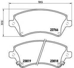 BREMBO Set placute frana, frana disc TOYOTA COROLLA (CDE12, ZZE12, NDE12, ZDE12) (2001 - 2007) BREMBO P 83 064