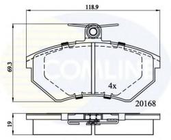 COMLINE Set placute frana, frana disc VW GOLF III Cabriolet (1E7) (1993 - 1998) COMLINE CBP0511