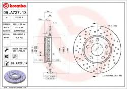 BREMBO Disc frana RENAULT FLUENCE (L30) (2010 - 2016) BREMBO 09. A727.1X