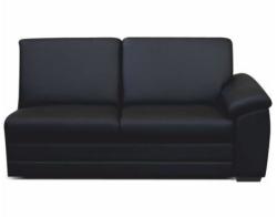 TEMPO KONDELA 3-személyes kanapé támasztékkal, textilbőr fekete, jobbos, BITER 3 1B