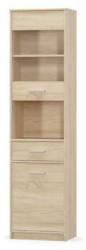 TEMPO KONDELA Vitrines szekrény 1D1W1S, sonoma tölgyfa, TEYO