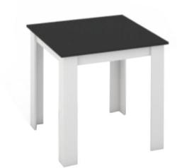 TEMPO KONDELA Étkezőasztal, fehér/fekete, 80x80 cm, KRAZ - sprintbutor