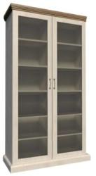 TEMPO KONDELA vitrines szekrény, északi sosna/vadtölgy, ROYAL WS