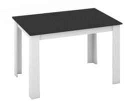 TEMPO KONDELA Étkezőasztal, fehér/fekete, 120x80 cm, KRAZ - sprintbutor
